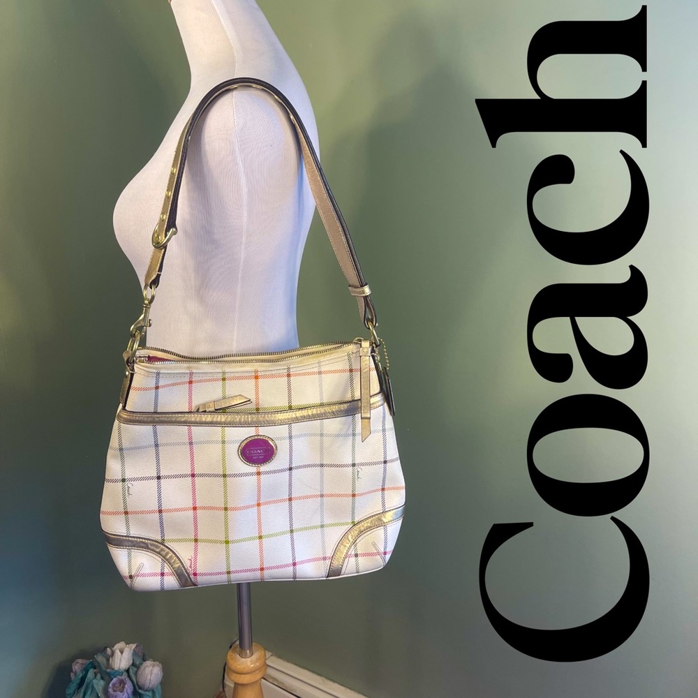 Coach Large Heritage Peyton Duffle Shoulder Handbag Purse
